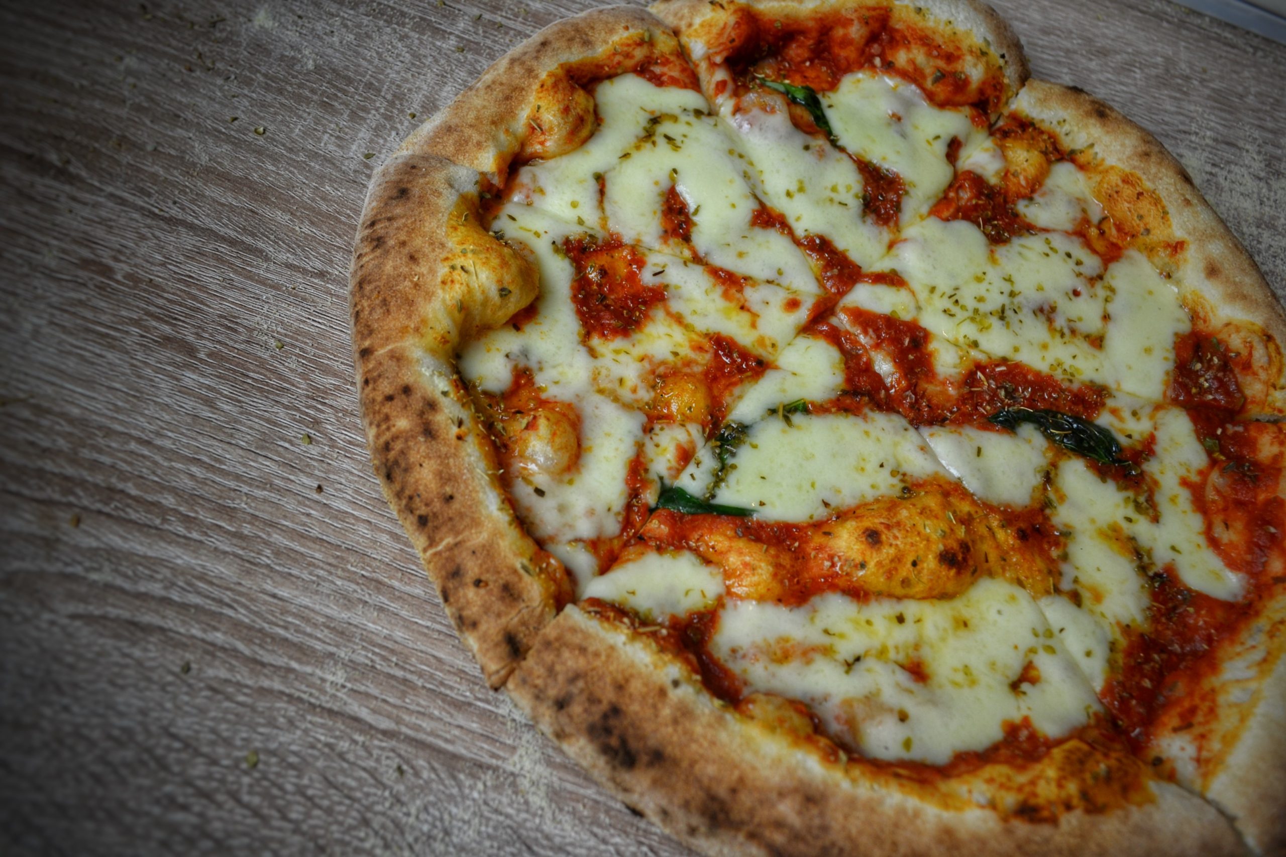 Wood-fired oven in action